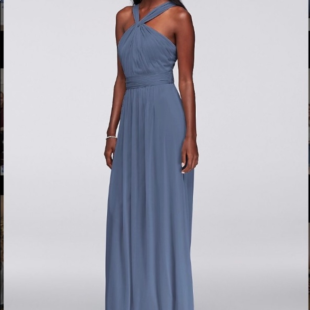bridesmaid dresses steel blue KissProm
